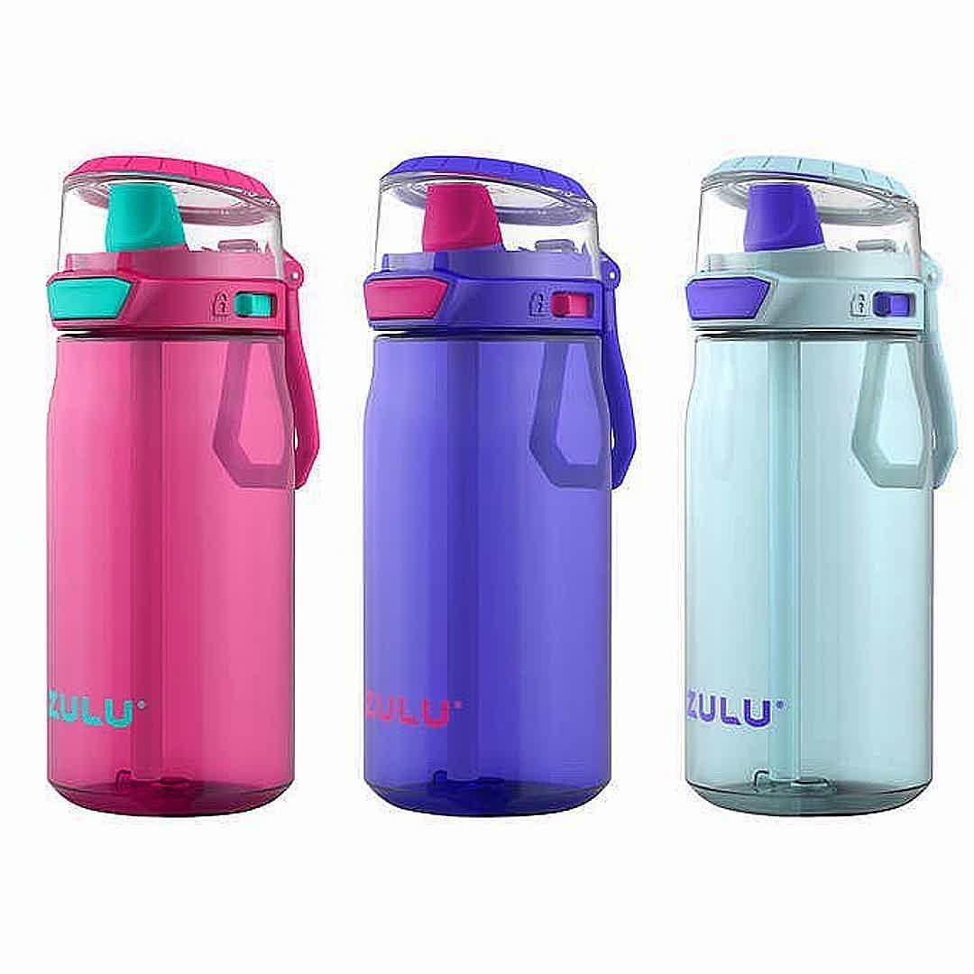 Zulu Vacuum Insulated Stainless Steel Water Bottle Leak-Proof  Anti-Microbial